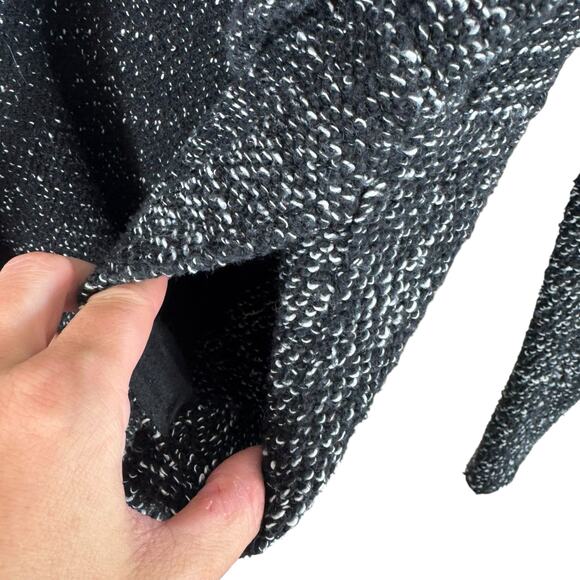 BNCI By Blac Noir Black Heather Asymmetrical Cotton Blend Open Cardigan Size XL - Picture 4 of 7